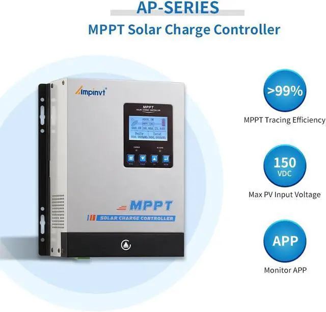 Alt view image 2 of 7 - MPPT Solar Charge Controller 80 amp, 12v 24v 36v 48v auto Battery Regulator MAX PV Input 150V, Solar Charger Support Sealed, Gel, Flooded, and Lithium Batteries