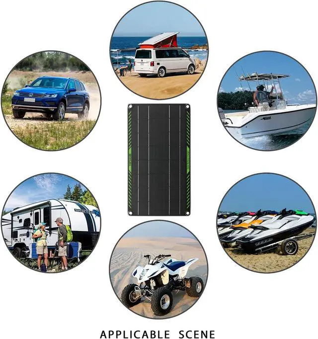 Alt view image 6 of 6 - Topsolar 10 Watt 12 Volt Solar Trickle Charger 10W 12V Solar Panel Car Battery Charger Portable Solar Battery Maintainer for Car Motorcycle Boat Marine RV + Cigarette Lighter Plug Alligator Clip