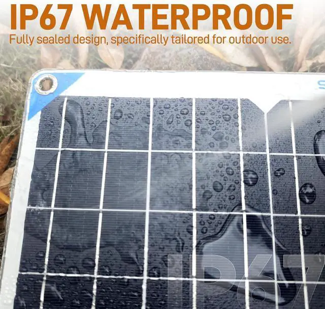 Alt view image 2 of 7 - 12V 10W Solar Trickle Charger Maintainer with Controller for Car | Waterproof Flexible Solar Panel Kit | Prevents Overcharging with Smart Controller | Fits 12V Batteries for Boats, RVs & More