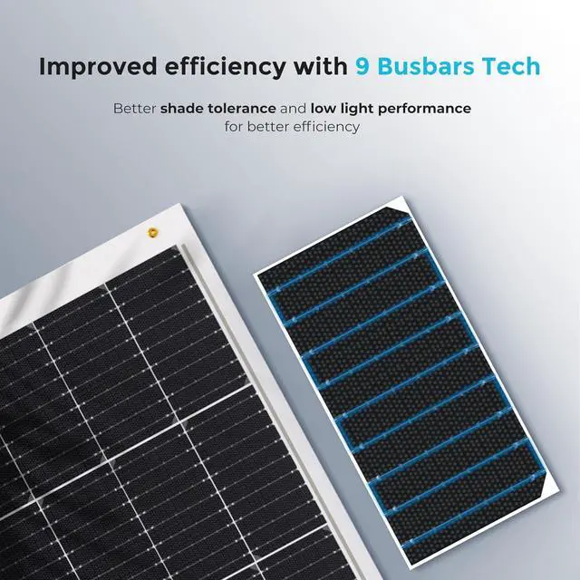Alt view image 5 of 7 - Renogy Flexible Solar Panel 100 Watt, 240° Ultra Flex Bendable | 100W Flexible Solar Panel for for Marine RV Cabin Van Car Boat Curve Surfaces Off-Grid Systems, 0.1 Inch Lightweight, IP68