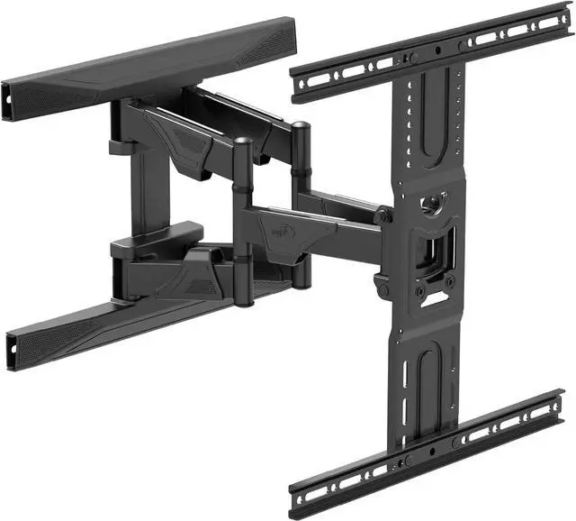 Main image of ELG Full Motion TV Wall Mount, Ultra-Slim 2.16" Low Profile, 19.7" Extension, Swivel & Tilt, 40-86" Screens up to 99 lbs, VESA 100x100 to 600x400mm, Pre-Assembled, Steel, Black