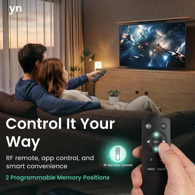Alt view image 5 of 7 - ynVISION.DESIGN Motorized TV Lift Mount for 37"-77" TV's | Vertical Lift Motor TV Stand with RF Remote and Smart Phone Control via WiFi