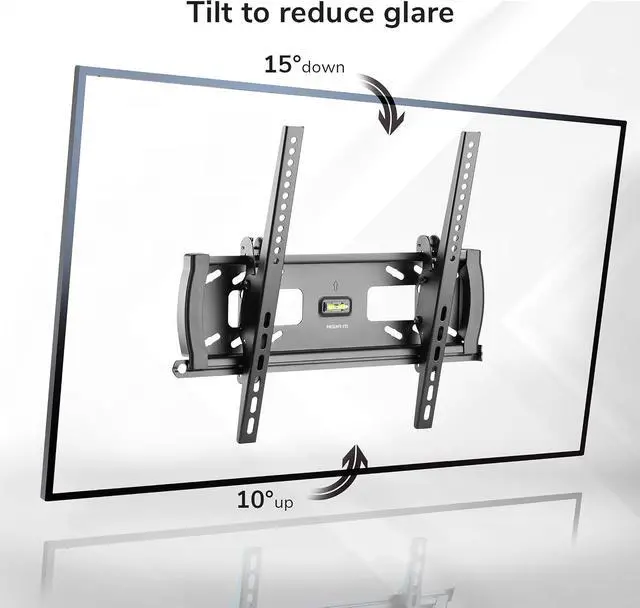 Alt view image 5 of 7 - Mount-It! Lockable TV Wall Mount with Anti-Theft Security Bar, UL Certified Tilting Display Bracket for 3255 Inch Flat Screen TVs with VESA 200, 400mm, Commercial-Grade VESA Mount Holds up to 99 lbs