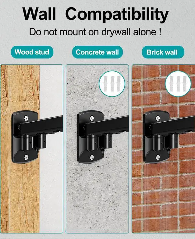 Alt view image 6 of 7 - MOUNT PRO Dual Monitor Wall Mount for 2 Computer Screen up to 32 Inch, Gas Spring Double Monitor Arm Holds Up to 19.8lbs Each, Full Motion Adjustable Wall Monitor Mount, VESA Mount 75x75/100x100