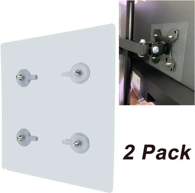 Alt view image 2 of 5 - VESA Mount Adapter Bracket Kit Non-VESA Mounting Universal for 75 VESA Monitor Arm Compatible 2 Pack