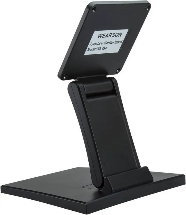 Alt view image 2 of 6 - WS-03A VESA Monitor Stand Low Profile Lay Flat Short Foldable with VESA Hole 75x75mm&100x100mm