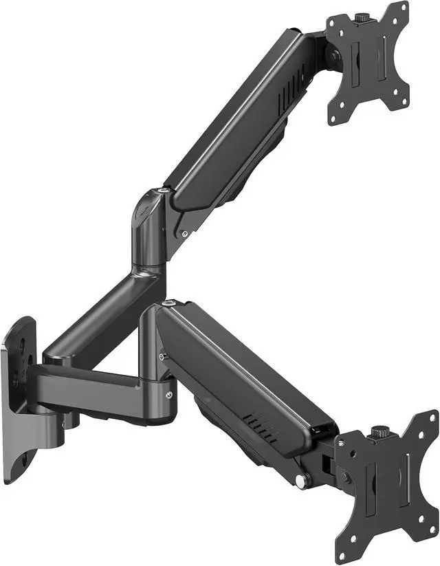 Main image of Dual Monitor Wall Mount for 13-32" Computer Screens | Holds Up to 19.8lbs Each Monitor Mounts for 2 Monitors, Full Motion Gas Spring Monitor Arm with VESA 75x75/100x100