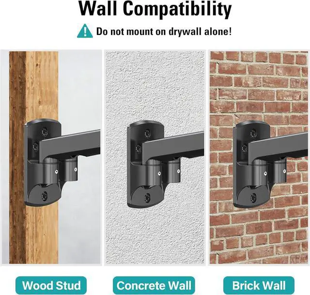 Alt view image 4 of 7 - Dual Monitor Wall Mount for 13-32" Computer Screens | Holds Up to 19.8lbs Each Monitor Mounts for 2 Monitors, Full Motion Gas Spring Monitor Arm with VESA 75x75/100x100