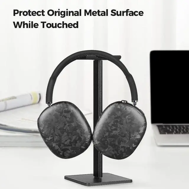Alt view image 3 of 4 - Forged Carbon Fiber for AirPods Max Case, with AirPods Max Covers Anti-Scratch Shock Resistant Headset Ultra Protective Accessories for AirPods Max Headphones-Matte Finishing