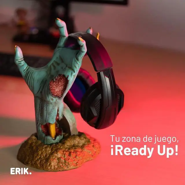 Alt view image 4 of 7 - Grupo Erik Gaming Controller Holder | Gaming Equipment | Controller Holder Figure | Headphone Stand & Controller | Gaming Accessories for Desk | Gamer Gifts | Halloween Decorations