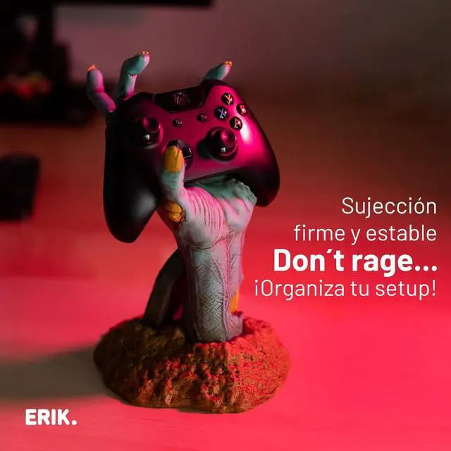 Alt view image 5 of 7 - Grupo Erik Gaming Controller Holder | Gaming Equipment | Controller Holder Figure | Headphone Stand & Controller | Gaming Accessories for Desk | Gamer Gifts | Halloween Decorations