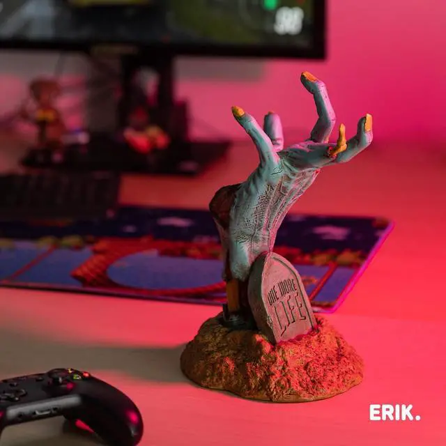 Alt view image 7 of 7 - Grupo Erik Gaming Controller Holder | Gaming Equipment | Controller Holder Figure | Headphone Stand & Controller | Gaming Accessories for Desk | Gamer Gifts | Halloween Decorations
