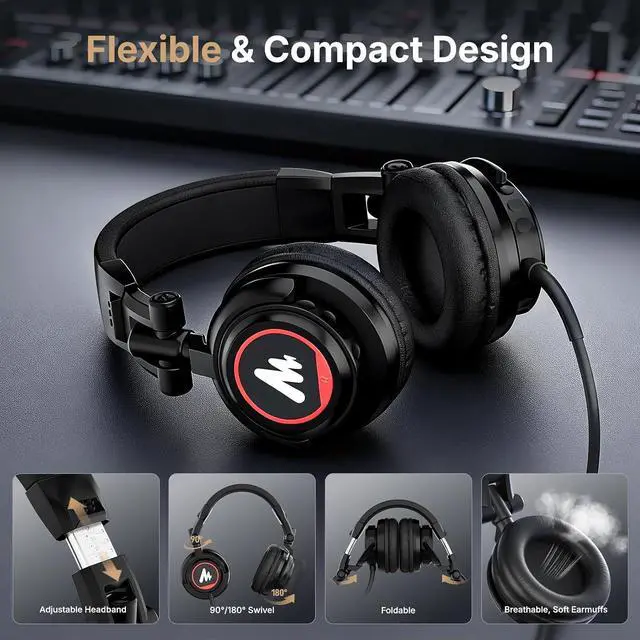Alt view image 4 of 7 - MAONO AU-A04H USB Microphone Kit with Headphones for PC, Podcast & Gaming | 192kHz/24Bit Vocal Condenser Cardioid Studio Mic Compatible with Mac & Windows for Recording, YouTube, Streaming, Voice-Over