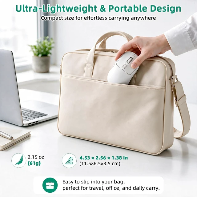 Alt view image 7 of 7 - M1 Bluetooth Wireless Mouse for MacBook/Laptop/Mac - White