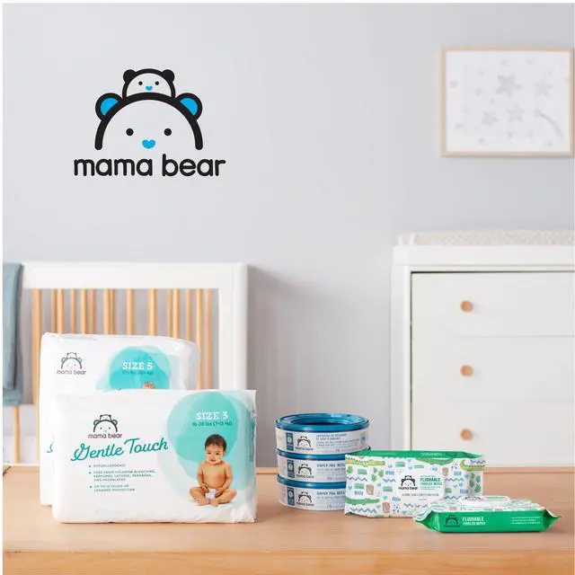 Alt view image 6 of 6 - Amazon Brand - Mama Bear Flushable Toddler Toilet Wipes, Unscented, Formulated without Fragrance, Hypoallergenic, Septic Safe, 336 Count, 8 Packs of 43