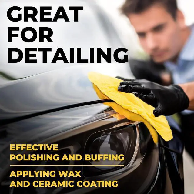 Alt view image 5 of 7 - Super Soft Microfiber Towels for Cars - Edgeless - 6pk (12x12) - Premium Scratch-Free Towel - Great for Drying, Detailing, Polishing, Buffing - Ultra Absorbent Microfiber Cleaning Cloths for Car