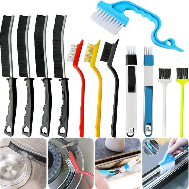 Main image of 12Pcs Crevice Cleaning Brush,Small Gap Cleaning Brushes for Cleaning Bathroom,Kitchen,Window Grooves,Corners, Sinks, washbasins, Showers, faucets, bathtubs, Gas Stove and Tiles