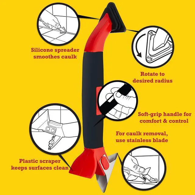 Alt view image 2 of 7 - ALLWAY CT31 3-in-1 Caulk Tool for Removal and Application