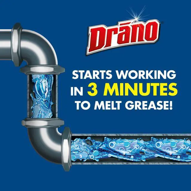 Alt view image 2 of 7 - Drano Kitchen Granules Drain Clog Remover and Cleaner, Unclogs blockage from Grease or Cooking Oil, 8.8 oz