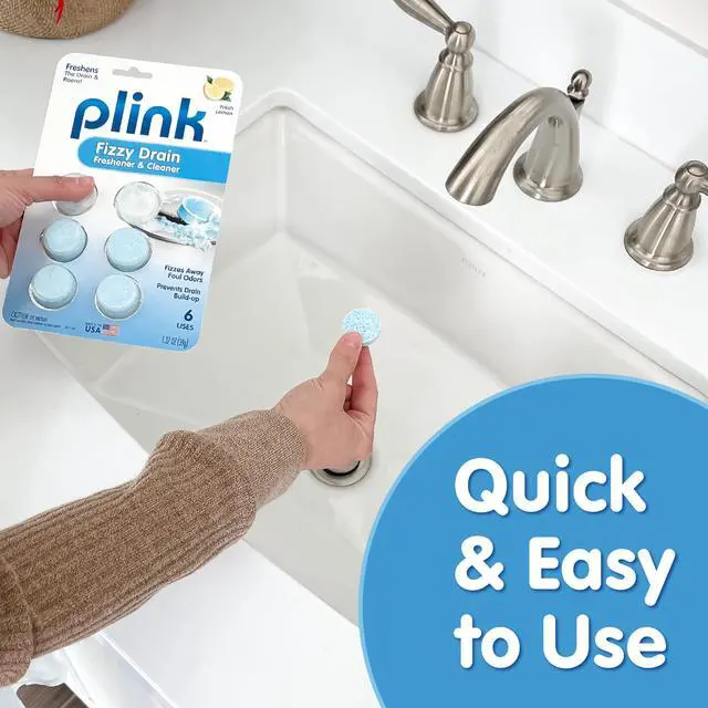 Alt view image 5 of 7 - COMPAC HOME Plink Sink Drain Cleaner and Deodorizer, Air Fresheners for Garbage Disposal, Lemon Scented, Home Accessory Cleaning Products for Kitchen and Clogged Drain, 6 Tablets (Pack of 1)