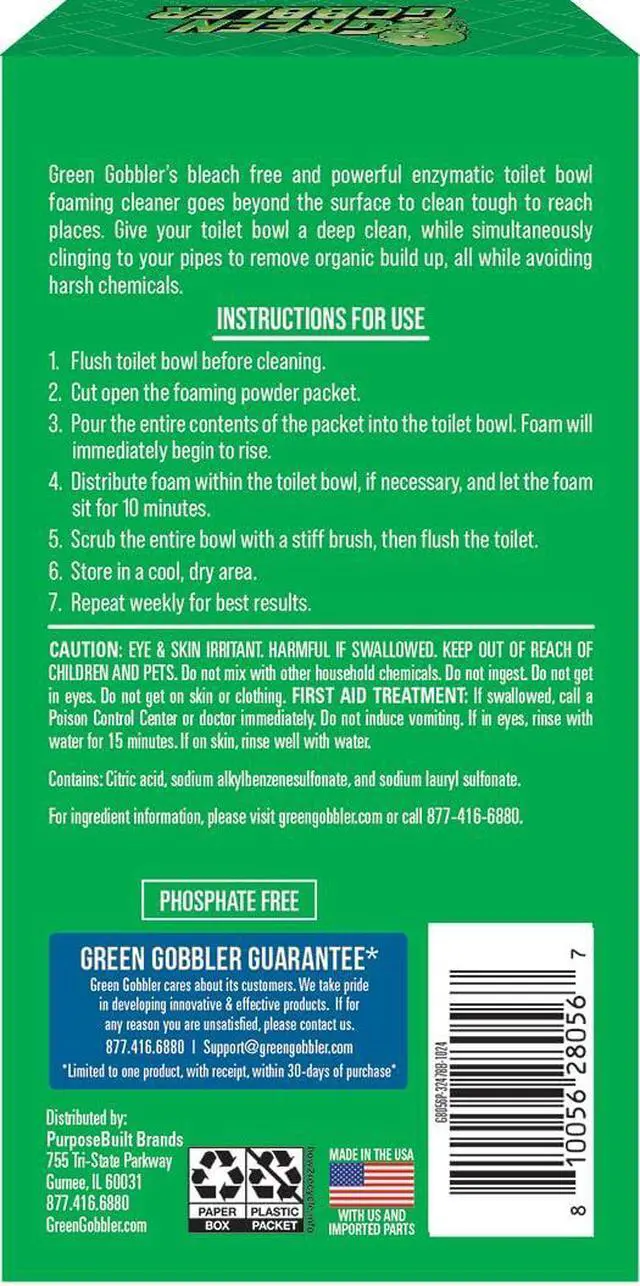 Alt view image 2 of 7 - 5-in-1 Foaming Toilet Bowl Cleaner + Pipe Build-up Remover, Enhanced Enzyme Formula, 2 Uses - Safe for Septic