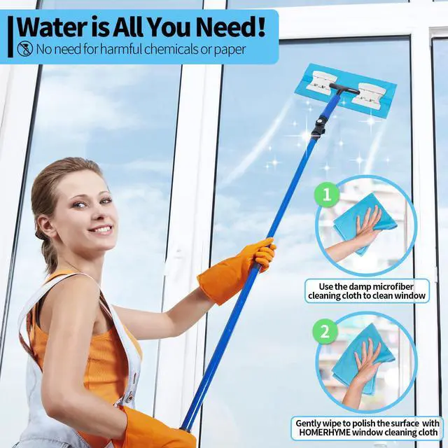 Alt view image 3 of 7 - HOMERHYME Microfiber Glass Cleaning Cloth - 10 Pack Polishing Cloths, 16" x 14" Window Cleaning Towel, Streak Free, Lint Free, Great for All Delicate Surface, Glasses, Stainless Steel, Windshield.