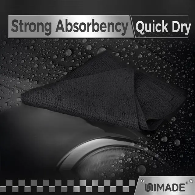 Alt view image 4 of 7 - UNIMADE Microfiber Cleaning Cloth, 24 Pack Reusable Microfiber Towels for Cars Lint Free Cleaning Shop Towel Rags for Home Kitchen Automotive Bar Mechanic Restaurant Garage, 11"x 12", Grey