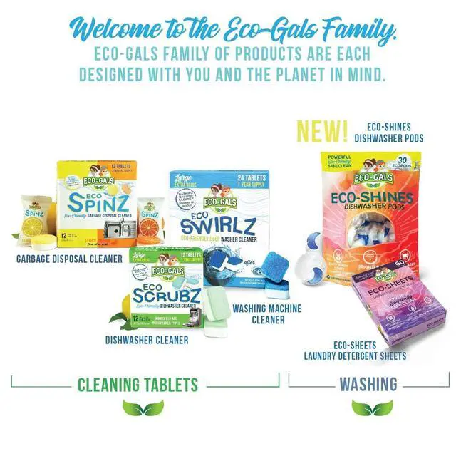 Alt view image 6 of 6 - ECO-GALS Washing Machine Cleaner and Deodorizer