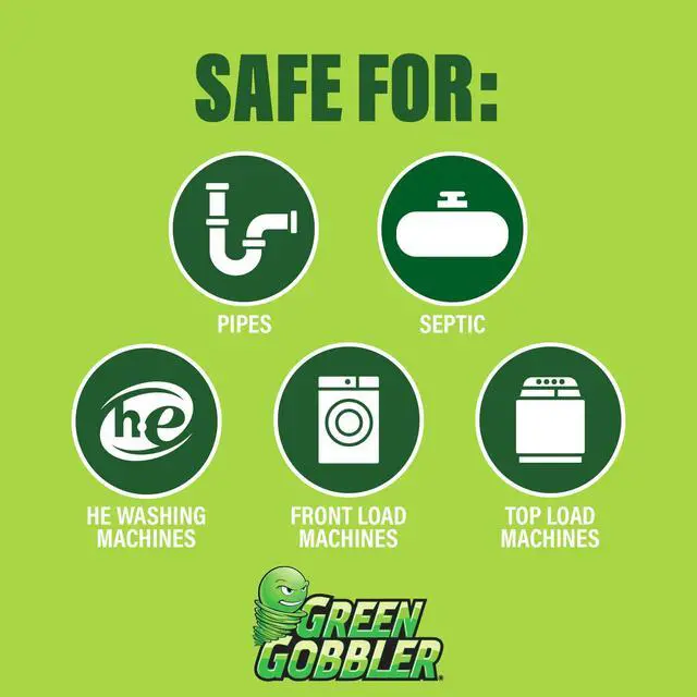 Alt view image 6 of 7 - Green Gobbler Premium Washing Machine Cleaner & Deodorizer Tablets with Pipe, Drain & Hose Clean Technology | Front & Top Load Washers | 28 Count
