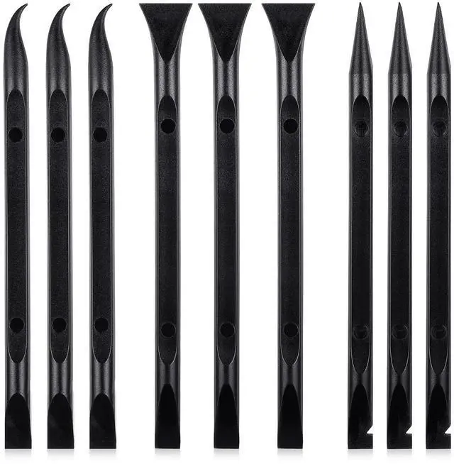 Main image of 9 Pieces Plastic Scraper Tool Scratch Free Crevice Cleaning Sticker Remover Tool Multipurpose Non Scratch Scrapers for Tight Spaces, Kitchen, Crevices, Auto Detailing, Paint