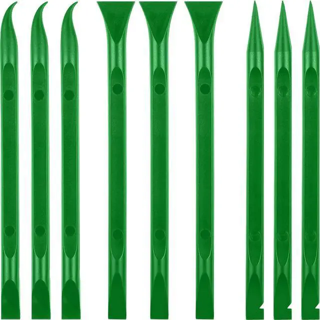 Main image of 9 Pieces Plastic Scraper Tool Scratch Free Crevice Cleaning Sticker Remover Tool Multipurpose Non Scratch Scrapers for Tight Spaces, Kitchen, Crevices, Auto Detailing, Paint