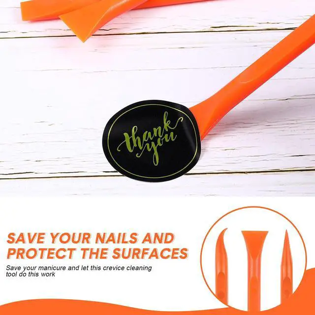 Alt view image 6 of 7 - 9 Pieces Plastic Scraper Tool Scratch Free Crevice Cleaning Sticker Remover Tool Multipurpose Non Scratch Scrapers for Tight Spaces, Kitchen, Crevices, Auto Detailing, Paint