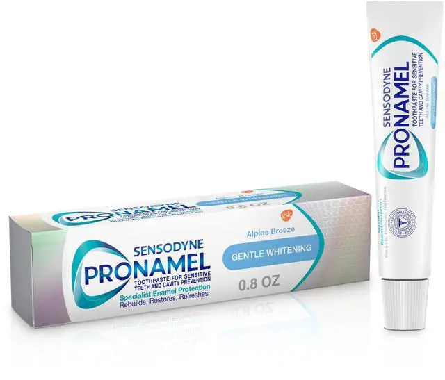 Main image of Gentle Whitening Enamel Toothpaste for Sensitive Teeth and Cavity Protection, Strengthens Enamel and Whitens Teeth, Alpine Breeze - 0.8 Ounces