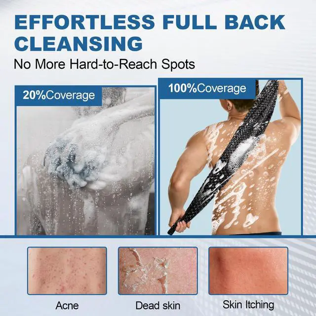 Alt view image 5 of 7 - 5 Pack Back Scrubber for Shower Exfoliating Shower Towel, Japanese & Korean Scrub Washcloth, Body Exfoliator, Loofah/Luffa Sponge Bath Cloth, Exfoliating Scrub Towel, Back Washer for Women & Men