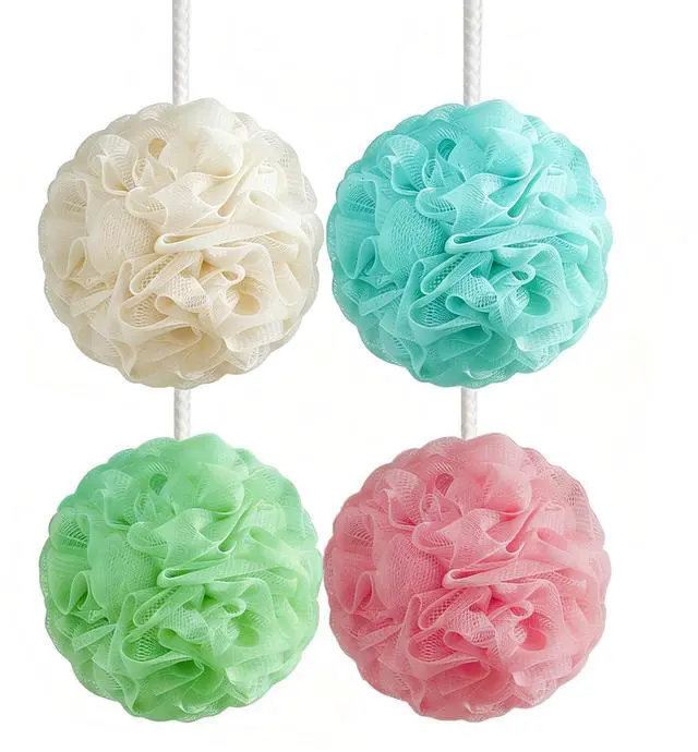 Main image of ADOSRY Loofah Sponge 4 Pack, 60G Soft Loofa Bath Sponges Luffa for Shower Women Men