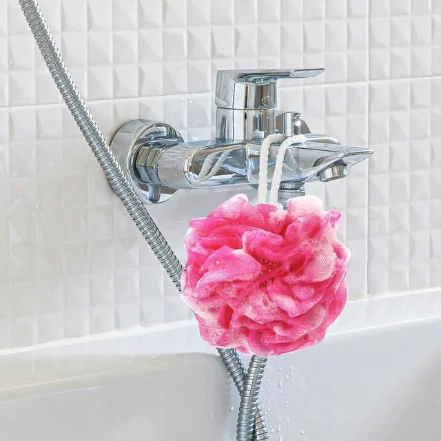 Alt view image 5 of 7 - BTYMS Premium Mesh Poufs (65g/pcs) Bath Sponges Shower Loofahs Exfoliating Shower Puff - Great for Body Wash Pack of 4