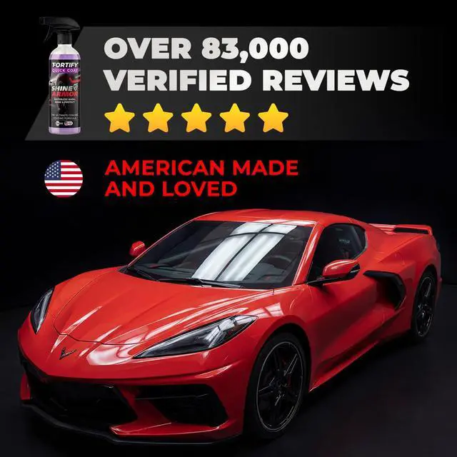 Alt view image 2 of 7 - SHINE ARMOR Fortify Quick Coat - 8oz Ceramic Waterless Detailer Spray | 3-in-1 Wash, Wax & Nano-Ceramic Coating | Mirror Shine, Zero Streaks, No Dust Residue | 6-12 Month Protection | Made in USA