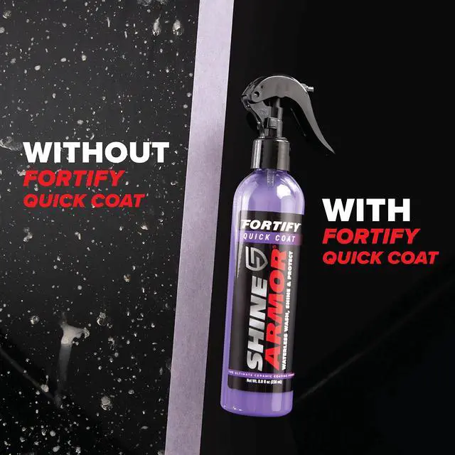 Alt view image 6 of 7 - SHINE ARMOR Fortify Quick Coat - 8oz Ceramic Waterless Detailer Spray | 3-in-1 Wash, Wax & Nano-Ceramic Coating | Mirror Shine, Zero Streaks, No Dust Residue | 6-12 Month Protection | Made in USA
