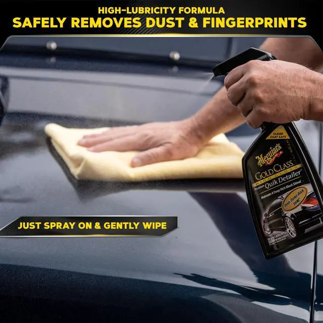 Alt view image 5 of 7 - Meguiar's Gold Class High Gloss Premium Quik Detailer, High Lubricity Automotive Quick Detailer Spray that Preserves Wax and Leaves a Deep Dark Shine, 24 Oz Spray Bottle