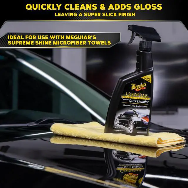 Alt view image 4 of 7 - Meguiar's Gold Class High Gloss Premium Quik Detailer, High Lubricity Automotive Quick Detailer Spray that Preserves Wax and Leaves a Deep Dark Shine, 24 Oz Spray Bottle