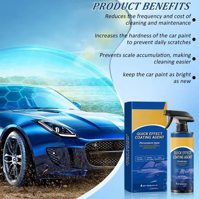 Alt view image 3 of 7 - Diinou 2Pcs Advanced Car Quick-Acting Coating Agent Spray, Car Coating Spray, 2025 New Quick Effective Coating Spray,Car Scratch Wax Polish Spray Waterless Wash, Oil Film Emulsion Glass Cleaner