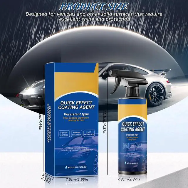 Alt view image 7 of 7 - Diinou 2Pcs Advanced Car Quick-Acting Coating Agent Spray, Car Coating Spray, 2025 New Quick Effective Coating Spray,Car Scratch Wax Polish Spray Waterless Wash, Oil Film Emulsion Glass Cleaner