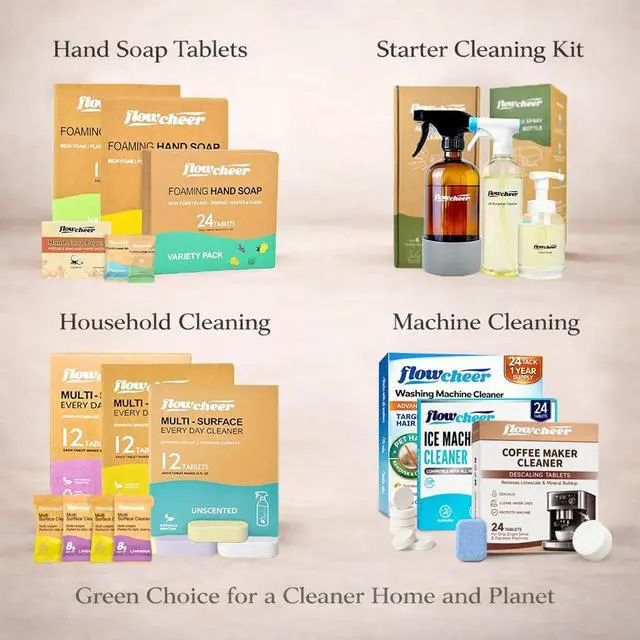 Alt view image 7 of 7 - flowcheer Foaming Hand Soap Refill Tablets, 12 Pack