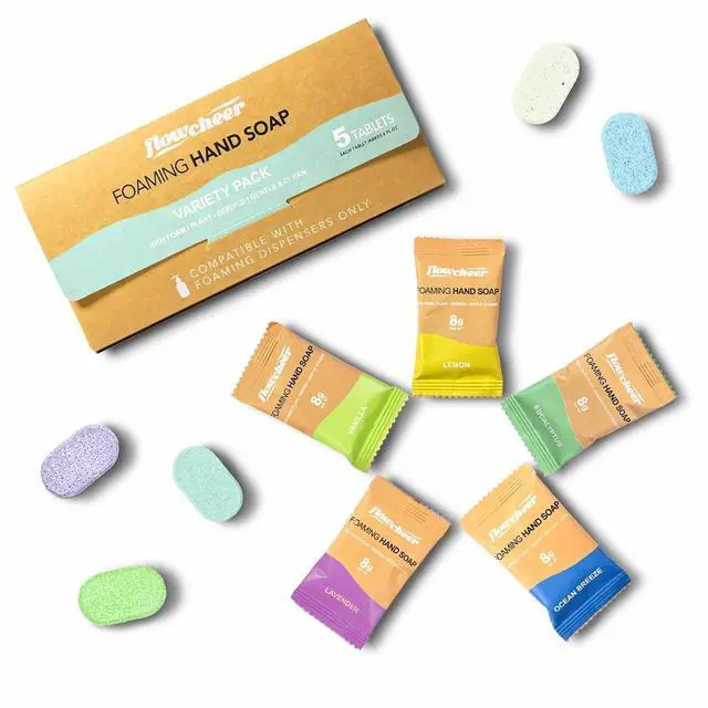 Main image of flowcheer Foaming Hand Soap Tablet Refills-5 Sample Pack