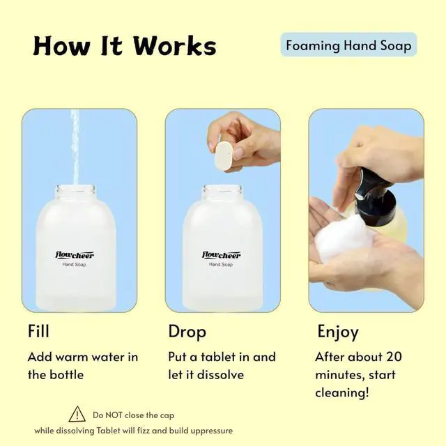 Alt view image 6 of 6 - flowcheer Foaming Hand Soap Tablet Refills-5 Sample Pack