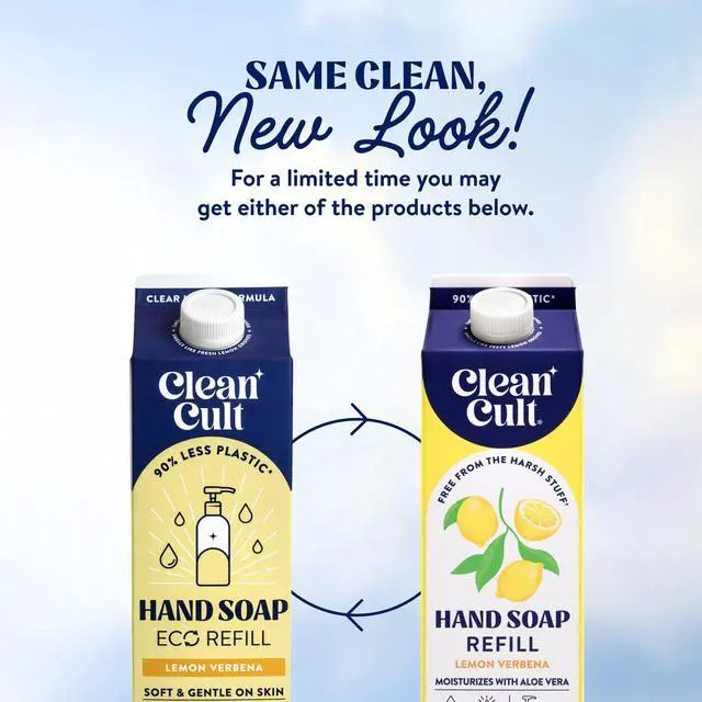 Alt view image 7 of 7 - Cleancult Liquid Hand Soap Refills - Lemon Verbena - Moisturizes Dry & Sensitive Skin - Made with Aloe Vera & Essential Oils - Eco Friendly - Paper-Based Packaging - 32 oz/3 Pack