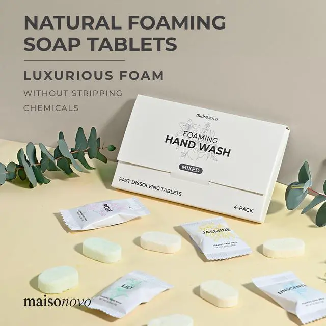 Alt view image 2 of 7 - MaisoNovo 4 Pack Mix Scent Foaming Hand Soap Tablets