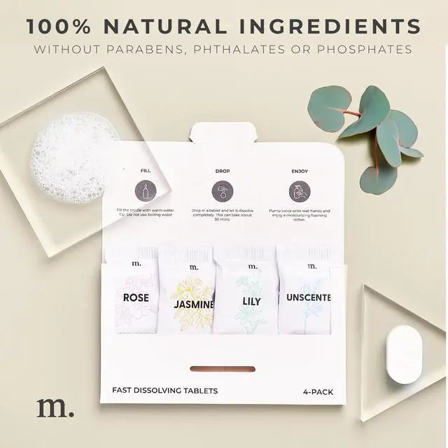 Alt view image 3 of 7 - MaisoNovo 4 Pack Mix Scent Foaming Hand Soap Tablets