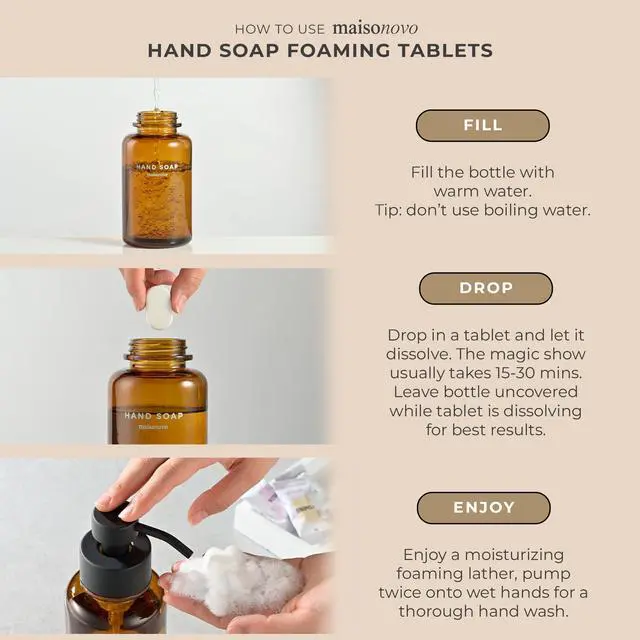 Alt view image 5 of 7 - MaisoNovo 4 Pack Mix Scent Foaming Hand Soap Tablets