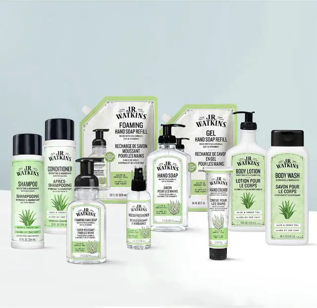 Alt view image 5 of 7 - J.R. Watkins Gel Hand Soap Refill, Moisturizing Hand Wash, Formulated with Plant-Based Cleansers, Alcohol-Free, Cruelty-Free, Aloe & Green Tea, 34 Fl Oz, 2 Pack